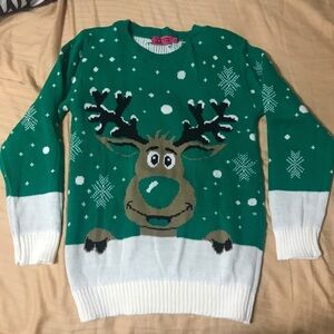 Cute Ugly Christmas sweater reindeer ruldolph